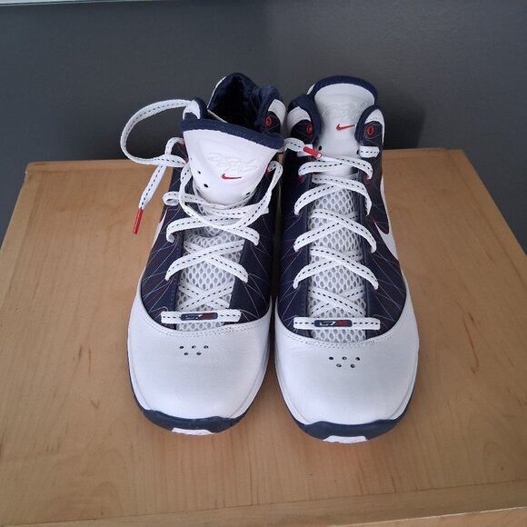 2010 Nike LeBron 7 P.S. LeBron VII P.S. 407639 100 Size 10 White Navy Red NIB main image 13